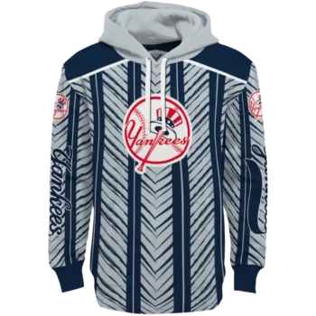 Customized New York Yankees Chevron Motion Navy Hoodie