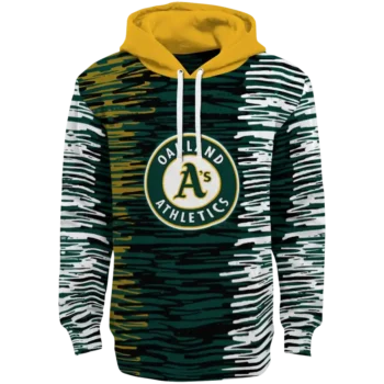Customized Oakland Athletics Streak Lines Green Hoodie
