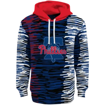 Customized Philadelphia Phillies Streak Lines Blue Hoodie