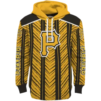 Customized Pittsburgh Pirates Chevron Motion Black Yellow Crocs Hoodie
