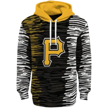 Customized Pittsburgh Pirates Streak Lines Black Hoodie