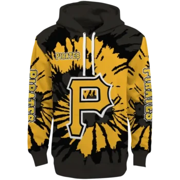 Customized Pittsburgh Pirates Swirl Impact Black Hoodie