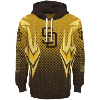 Customized San Diego Padres Chevron Points Brown Hoodie