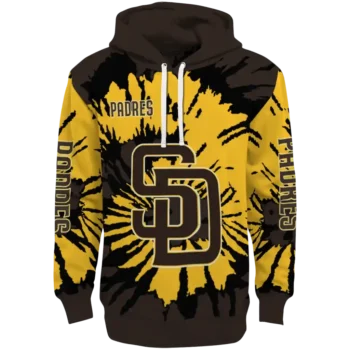 Customized San Diego Padres Swirl Impact Brown Hoodie