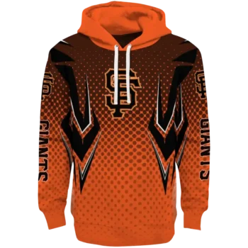 Customized San Francisco Giants Chevron Points Orange Hoodie