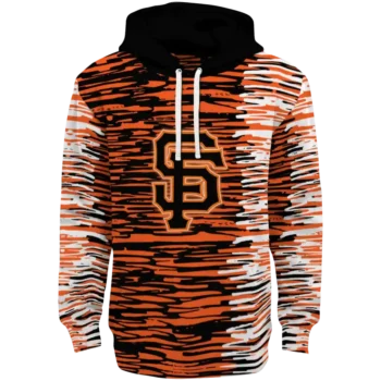 Customized San Francisco Giants Streak Lines Orange Hoodie