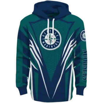 Customized Seattle Mariners Vanguard Armor Navy Blue Hoodie