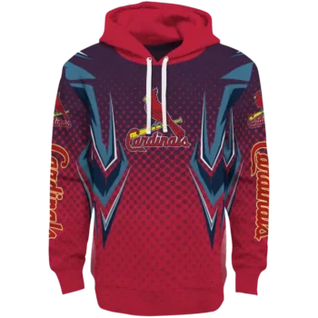Customized St. Louis Cardinals Chevron Points Red Hoodie