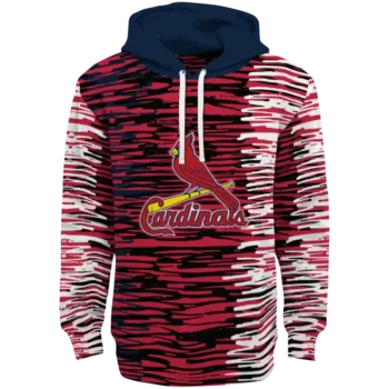 Customized St. Louis Cardinals Streak Lines Red Hoodie