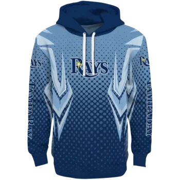 Customized Tampa Bay Rays Chevron Points Navy Hoodie