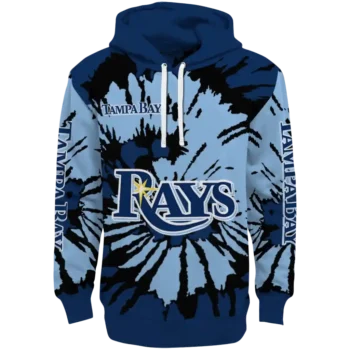Customized Tampa Bay Rays Swirl Impact Navy Hoodie