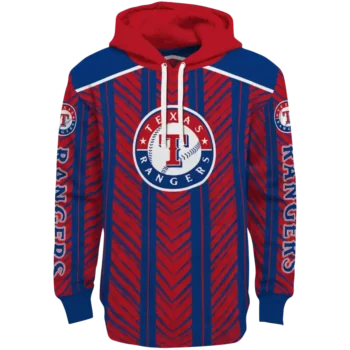 Customized Texas Rangers Chevron Motion Blue Red Crocs Hoodie