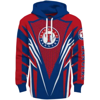Customized Texas Rangers Vanguard Armor Blue Hoodie