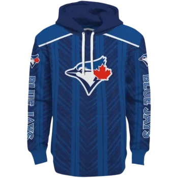 Customized Toronto Blue Jays Chevron Motion Blue White Crocs Hoodie