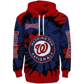 Customized Washington Nationals Swirl Impact Red Hoodie