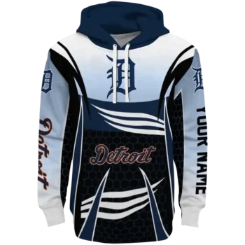 Detroit Tigers Armor Streaks Navy Black Hoodie