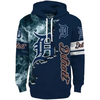 Detroit Tigers Edge Mist Navy Hoodie