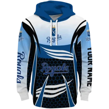 Kansas City Royals Armor Streaks Royal Blue Black Hoodie
