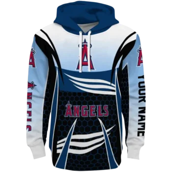 Los Angeles Angels Armor Streaks Blue Black Hoodie