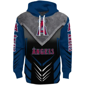 Los Angeles Angels Armored Chevron Blue Black Hoodie