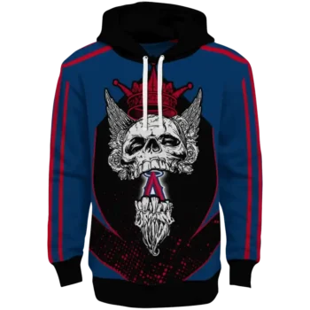 Los Angeles Angels Bearded Skull Blue Black Hoodie