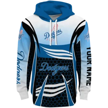 Los Angeles Dodgers Armor Streaks Blue Black Hoodie