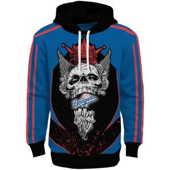 Los Angeles Dodgers Bearded Skull Blue Black Hoodie