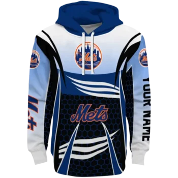 New York Mets Armor Streaks Blue Black Hoodie