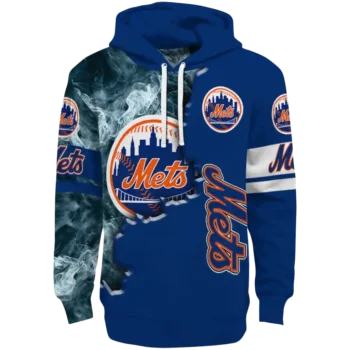 New York Mets Edge Mist Blue Hoodie