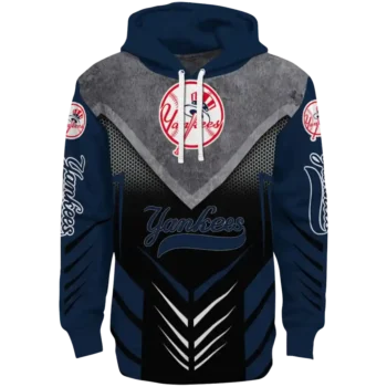 New York Yankees Armored Chevron Navy Black Hoodie