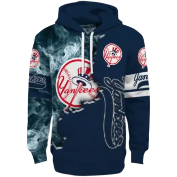 New York Yankees Edge Mist Navy Hoodie