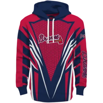 Personalized Atlanta Braves Vanguard Armor Navy Hoodie
