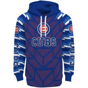 Personalized Chicago Cubs Arrow Stripes Blue Hoodie