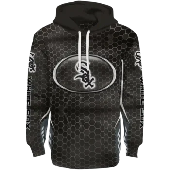 Personalized Chicago White Sox Oval Mesh Black Hoodie