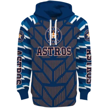 Personalized Houston Astros Arrow Stripes Blue Hoodie
