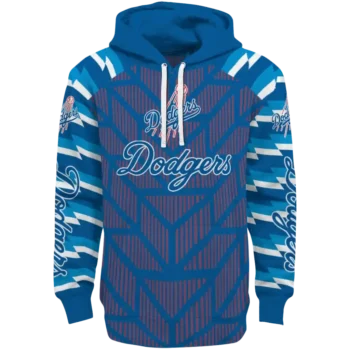 Personalized Los Angeles Dodgers Arrow Stripes Blue Hoodie