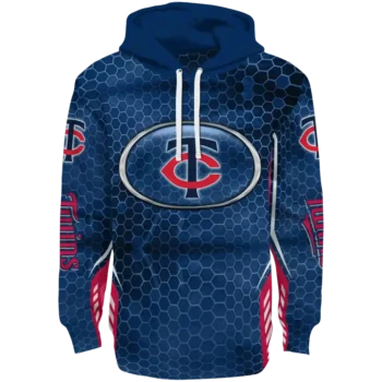 Personalized Minnesota Twins Oval Mesh Navy Hoodie