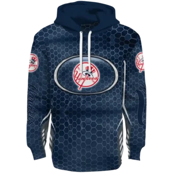 Personalized New York Yankees Oval Mesh Navy Hoodie