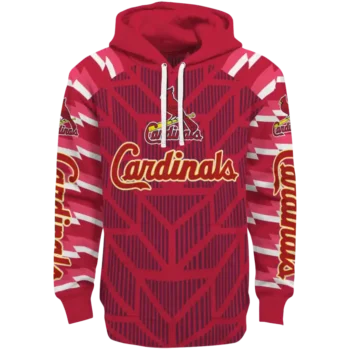 Personalized St. Louis Cardinals Arrow Stripes Red Hoodie