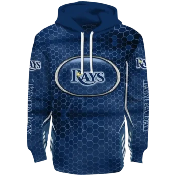 Personalized Tampa Bay Rays Oval Mesh Navy Hoodie