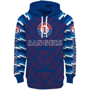 Personalized Texas Rangers Arrow Stripes Blue Hoodie