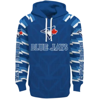 Personalized Toronto Blue Jays Arrow Stripes Blue Hoodie