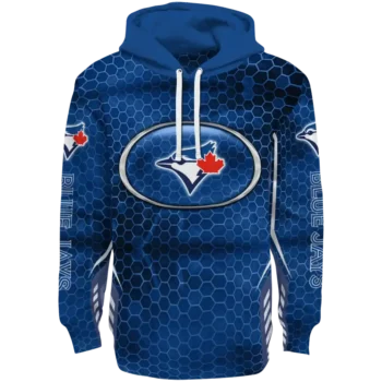 Personalized Toronto Blue Jays Oval Mesh Blue Hoodie