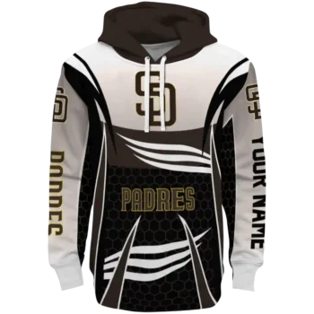 San Diego Padres Armor Streaks Brown Black Hoodie