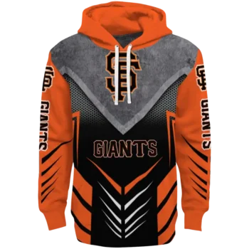 San Francisco Giants Armored Chevron Orange Black Hoodie