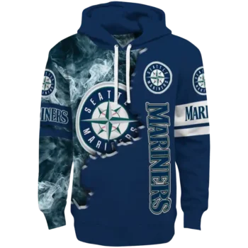 Seattle Mariners Edge Mist Navy Blue Hoodie