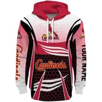 St. Louis Cardinals Armor Streaks Red Black Hoodie