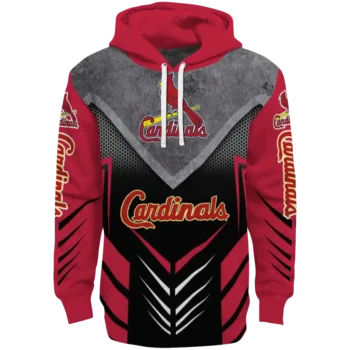 St. Louis Cardinals Armored Chevron Red Black Hoodie