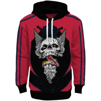 St. Louis Cardinals Bearded Skull Red Black Hoodie
