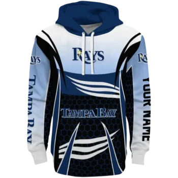 Tampa Bay Rays Armor Streaks Navy Black Hoodie